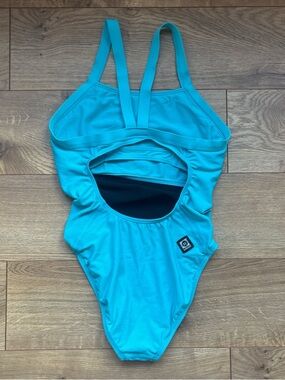 JOLYN 🩵 Caroline Turquoise One-Piece Cutout Swimsuit Size 30